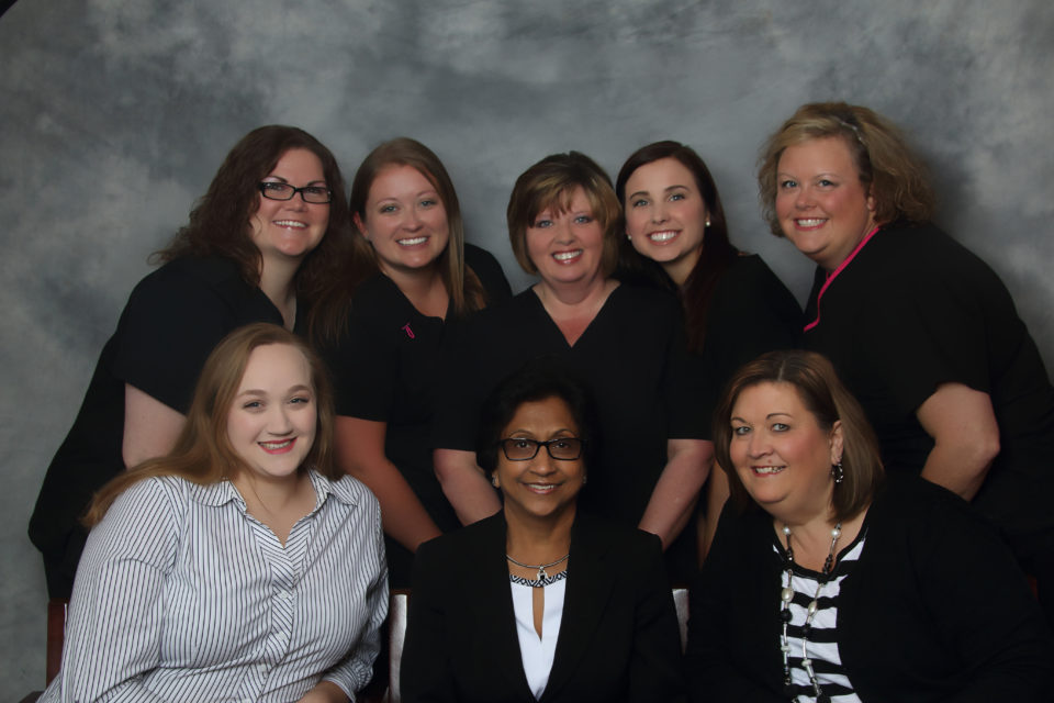 Front Row Left to right: Paige, Dr. Parikh, Angie Back Row Left to Right; Simona, Lisa, Patricia, Kennedy, Michelle